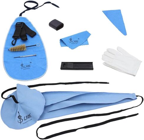 Mowind Wind Instruments Saxophone Cleaning Cloth with Weighted Strap for Saxophone Flute Clarinet Oboe Inside Instrument Cleaning Kit 5PCS in Kuwait