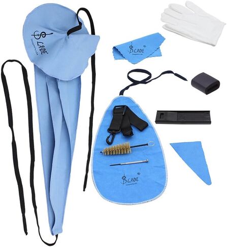 Mowind Wind Instruments Saxophone Cleaning Cloth with Weighted Strap for Saxophone Flute Clarinet Oboe Inside Instrument Cleaning Kit 5PCS in Kuwait