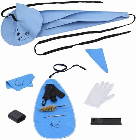 Mowind Wind Instruments Saxophone Cleaning Cloth with Weighted Strap for Saxophone Flute Clarinet Oboe Inside Instrument Cleaning Kit 5PCS in Kuwait