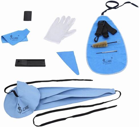 Mowind Wind Instruments Saxophone Cleaning Cloth with Weighted Strap for Saxophone Flute Clarinet Oboe Inside Instrument Cleaning Kit 5PCS in Kuwait