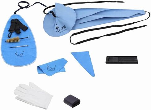 Mowind Wind Instruments Saxophone Cleaning Cloth with Weighted Strap for Saxophone Flute Clarinet Oboe Inside Instrument Cleaning Kit 5PCS in Kuwait