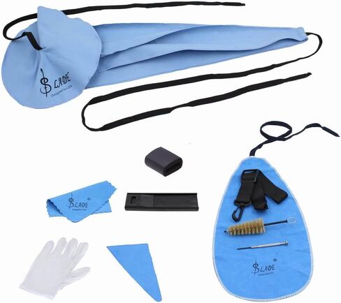 Mowind Wind Instruments Saxophone Cleaning Cloth with Weighted Strap for Saxophone Flute Clarinet Oboe Inside Instrument Cleaning Kit 5PCS in Kuwait
