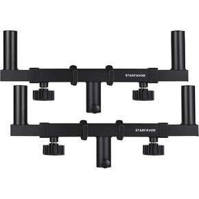 Starfavor 2 Set Dual Speaker Pole Mount, Speaker Mounting Brackets for PA Speaker/DJ Speaker/On Stage Speaker, Speaker Stand Bar Adapter with Adjustable Width 16.5" - 24.3" SPS-001 in Kuwait