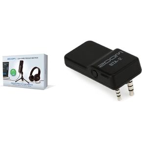 Zoom ZUM-2 Podcast Mic Pack، ميكروفون Podcast USB، سماعات الرأس، حامل ثلاثي القوائم، الزجاج الأمامي، كابل USB، لتسجيل وبث الملفات الصوتية والموسيقى والتعليقات الصوتية والمزيد in Kuwait