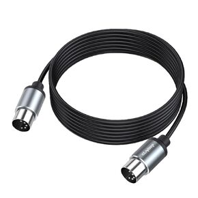 CLAVOOP MIDI كابل 10 أقدام، 5 دبوس DIN MIDI ذكر إلى ذكر كابلات للوحة لوحة المفاتيح MIDI Beat Maker مضخم الصوت الجيتار متعدد التأثيرات Synth بطاقة الصوت الخارجية in Kuwait