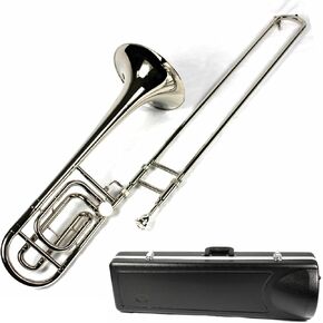 تينور ترومبون Bb/F جديد تمامًا مع جراب وقطعة فم - طلاء خارجي مطلي بالنيكل in Kuwait