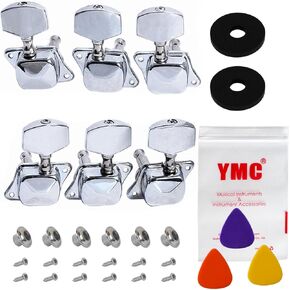 YMC الكروم ضبط الصبغة - الصف 220-3L3R 6 قطع 3L3R ضبط الأوتاد شبه المصقول الغيتار ضبط الأوتاد in Kuwait