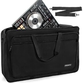 ايثويو شنطة حمل لاجهزة التحكم الصغيرة DDJ-SX وDDJ-SX2 وDDJ-SX3 وDDJ-RX وDDJ-FLX6 وDDJ-800 وDDJ-1000 و1000SRT، XDJ-RR للكيبورد والدواسات ووحدات تحكم دي جيه لون اسود in Kuwait