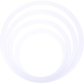 حلقة كتم صوت الطبل، حلقة كاتم صوت الطبل من السيليكون، ملحقات قرع الطبل، وسادات كتم صوت الطبل الشفافة للتحكم في نغمة الطبول، 4 قطع 10/12/ 14/16 بوصة