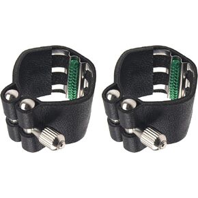 قطعتان من Yootones باللون الأسود من الجلد الصناعي الساكسفون مع قفل ربط الساكسفون متوافق مع قطعة الفم المطاطية الساكسفون (ألتو ساكسفون) in Kuwait