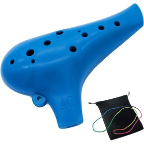 Plastic Ocarina Instrument 12 Hole Alto C Ocarina 12-Hole Zelda Ocarina Instrument Easy Instrument for Children, Beginners(Yellow)