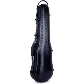 Crossrock Poly Carbon Case fits 4/4 violins, Anti-scratch Shaped Flight Case in Black(CRF4020SVBK)