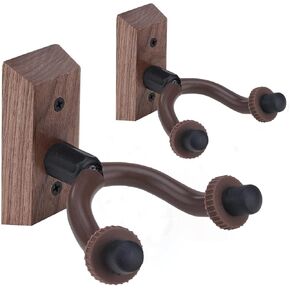 حامل حامل حامل للتعليق على الحائط من Vshinic جيتار مع مسامير، حامل حامل حامل للتعليق على الحائط على جيتار الجوز الأسود للجيتار الكهربائي الصوتي والباس والمندولين والكمان والقيثارة in Kuwait