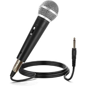 تومان برو ميكروفون كاريوكي سلكي، ميكروفون محمول للغناء، ميكروفون صوتي ديناميكي قلبي مع كيبل اكس ال ار بطول 16.4 قدم لمكبر الصوت AMP، ميكروفون احترافي لتسجيل الغناء in Kuwait