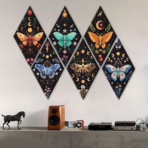 Tutmyrea 6 Pack Art Acoustic Panels Soundproof Wall Panels with Self-Adhesive, 20 x 12 inches Sound Absorbing Panels Cyberpunk Wall Panels, Neon Mushroom Decorative Acoustical Wall Panels