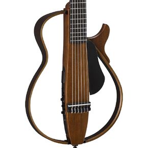 Yamaha SLG200S CRB Steel String Silent Guitar with Hard Gig Bag, Crimson Red Burst