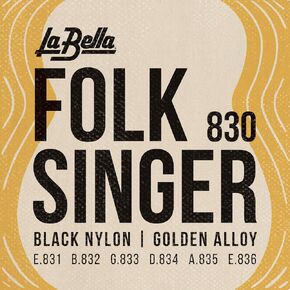 La Bella 840 Folksinger - Clear Nylon Silver Plated Classical Guitar String in Saudi Arabia