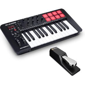 M-Audio Oxygen 25 (MKV) – 25 Key USB MIDI Keyboard Controller With Beat Pads, Smart Chord & Scale Modes, Arpeggiator and Software Suite Included in Kuwait