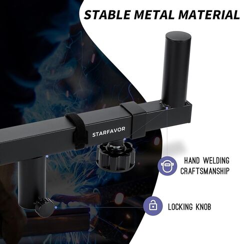 Starfavor 2 Set Dual Speaker Pole Mount, Speaker Mounting Brackets for PA Speaker/DJ Speaker/On Stage Speaker, Speaker Stand Bar Adapter with Adjustable Width 16.5" - 24.3" SPS-001 in Kuwait