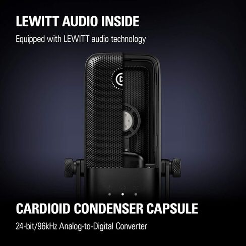 Elgato Wave:3 - ميكروفون مكثف USB وخلاط رقمي للبث والتسجيل والبث الصوتي - Clipguard، كتم الصوت بالسعة، التوصيل والتشغيل للكمبيوتر الشخصي/Mac (متجدد) in Kuwait
