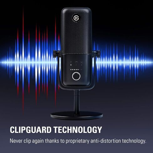 Elgato Wave:3 - ميكروفون مكثف USB وخلاط رقمي للبث والتسجيل والبث الصوتي - Clipguard، كتم الصوت بالسعة، التوصيل والتشغيل للكمبيوتر الشخصي/Mac (متجدد) in Kuwait