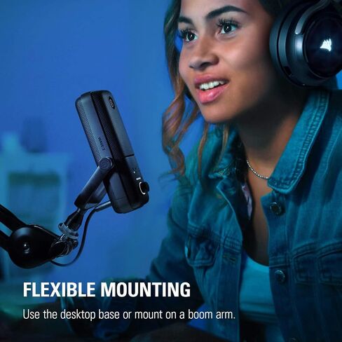 Elgato Wave:3 - ميكروفون مكثف USB وخلاط رقمي للبث والتسجيل والبث الصوتي - Clipguard، كتم الصوت بالسعة، التوصيل والتشغيل للكمبيوتر الشخصي/Mac (متجدد) in Kuwait