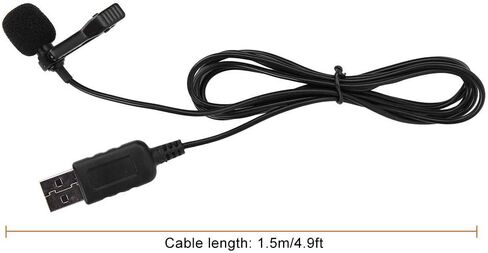 ميكروفون بوكرتي بمشبك، ميكروفون كمبيوتر بمشبك USB ومكثف ميكروفون صغير متعدد الاتجاهات لمحادثات الفيديو والبث عبر الإنترنت in Kuwait