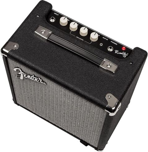 Fender Rumble 15 V3 Bass Amplifier Bundle with Fender Joe Strummer Instrument Cable 13ft Straight/Straight (Drab Green) in Saudi Arabia