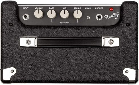 Fender Rumble 15 V3 Bass Amplifier Bundle with Fender Joe Strummer Instrument Cable 13ft Straight/Straight (Drab Green) in Saudi Arabia