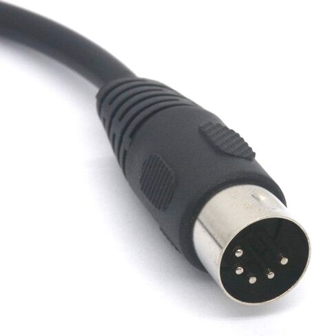 5 Pin DIN to PS/2 Cable Adapter, 5 Pin MIDI Male to 6 Pin Mini Din Female Adaptor for Mouser AT Keyboard in Saudi Arabia