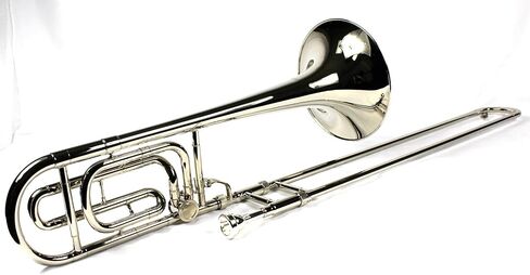 تينور ترومبون Bb/F جديد تمامًا مع جراب وقطعة فم - طلاء خارجي مطلي بالنيكل in Kuwait