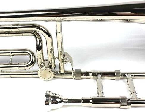 تينور ترومبون Bb/F جديد تمامًا مع جراب وقطعة فم - طلاء خارجي مطلي بالنيكل in Kuwait