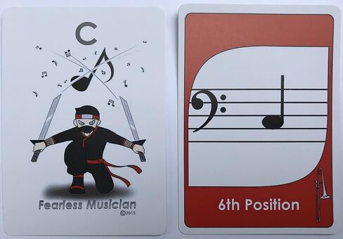 البطاقات التعليمية للموسيقي الشجاع للترومبون - مخطط الإيقاع والإيقاع in Kuwait