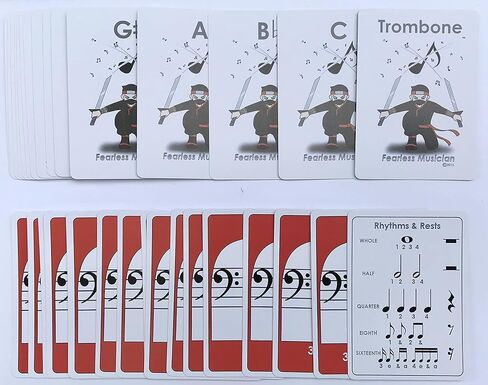 البطاقات التعليمية للموسيقي الشجاع للترومبون - مخطط الإيقاع والإيقاع in Kuwait
