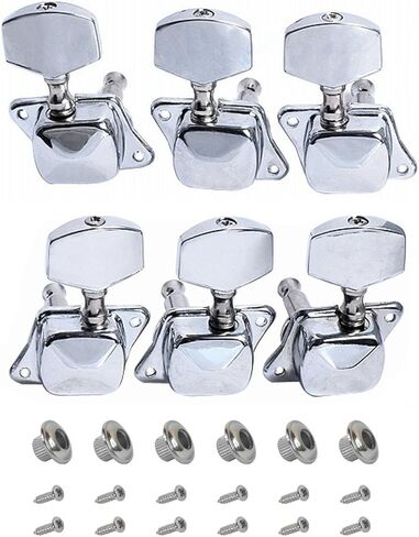 YMC الكروم ضبط الصبغة - الصف 220-3L3R 6 قطع 3L3R ضبط الأوتاد شبه المصقول الغيتار ضبط الأوتاد in Kuwait