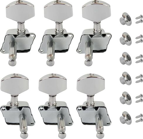 YMC الكروم ضبط الصبغة - الصف 220-3L3R 6 قطع 3L3R ضبط الأوتاد شبه المصقول الغيتار ضبط الأوتاد in Kuwait