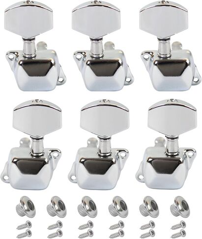 YMC الكروم ضبط الصبغة - الصف 220-3L3R 6 قطع 3L3R ضبط الأوتاد شبه المصقول الغيتار ضبط الأوتاد in Kuwait