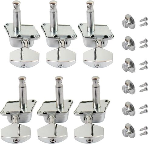 YMC الكروم ضبط الصبغة - الصف 220-3L3R 6 قطع 3L3R ضبط الأوتاد شبه المصقول الغيتار ضبط الأوتاد in Kuwait