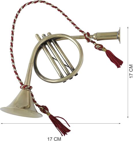 handtechindia آلة موسيقية بوق النحاس الرياح الموسيقية آلة الجيش النحاس الفرقة البوق النحاس أداة معدنية فلوجيلهورن النحاس للعب هدية الزخرفية للبنين والبنات (8 بوصة) in Kuwait