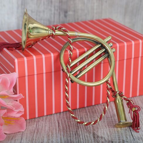 handtechindia آلة موسيقية بوق النحاس الرياح الموسيقية آلة الجيش النحاس الفرقة البوق النحاس أداة معدنية فلوجيلهورن النحاس للعب هدية الزخرفية للبنين والبنات (8 بوصة) in Kuwait