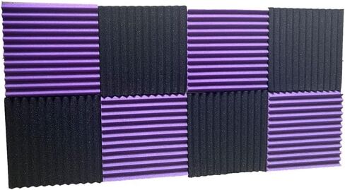 52 لوحة رغوة صوتية أرجوانية إسفين ستوديو عازل للصوت بلاط الحائط 12 بوصة × 12 بوصة × 1 بوصة in Kuwait