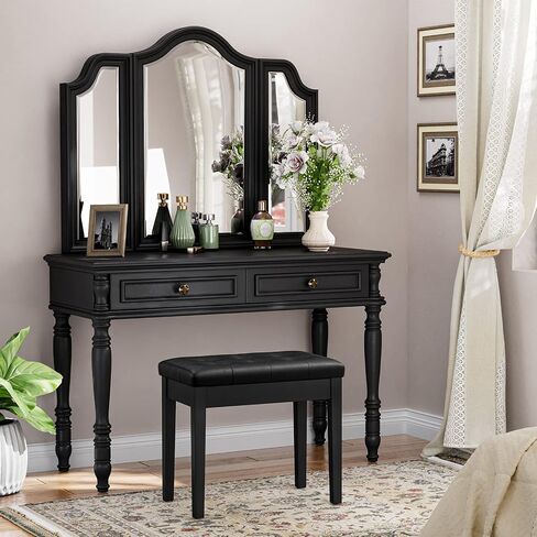 HOOBRO Piano Bench with Padded Cushion and Storage Compartment for Music Sheet, Music Bench, Piano Stool, Vanity Chair, Holds up to 300 lb, 21.9 x 13.6 x 19.3 Inches, Black BB16QD01 in Kuwait