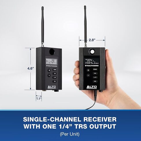 Alto Professional Stealth 1 - نظام صوت لاسلكي Mono UHF XLR، جهاز إرسال واستقبال لمكبرات الصوت التي تعمل بالطاقة، والخلاطات والميكروفونات الديناميكية، أسود in Kuwait