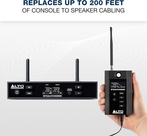 Alto Professional Stealth 1 - نظام صوت لاسلكي Mono UHF XLR، جهاز إرسال واستقبال لمكبرات الصوت التي تعمل بالطاقة، والخلاطات والميكروفونات الديناميكية، أسود in Kuwait