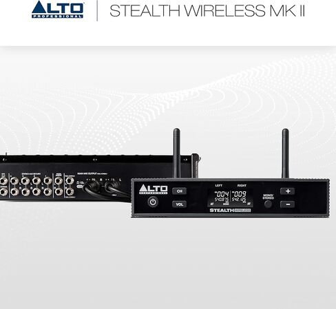 Alto Professional Stealth 1 - نظام صوت لاسلكي Mono UHF XLR، جهاز إرسال واستقبال لمكبرات الصوت التي تعمل بالطاقة، والخلاطات والميكروفونات الديناميكية، أسود in Kuwait