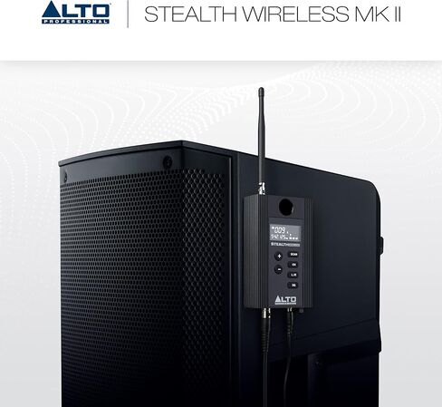 Alto Professional Stealth 1 - نظام صوت لاسلكي Mono UHF XLR، جهاز إرسال واستقبال لمكبرات الصوت التي تعمل بالطاقة، والخلاطات والميكروفونات الديناميكية، أسود in Kuwait