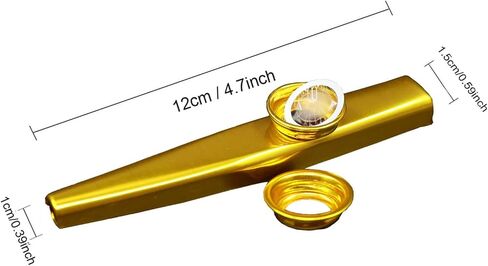 Crystaljun 28Pcs Metal Kazoos With 20Pcs Kazoo Flute Diaphragms,Multi Colors Kazoo Musical Instruments,Good Gift for Kids,A Good Companion for Guitar,Piano Keyboard,Ukulele, Violin. in Kuwait