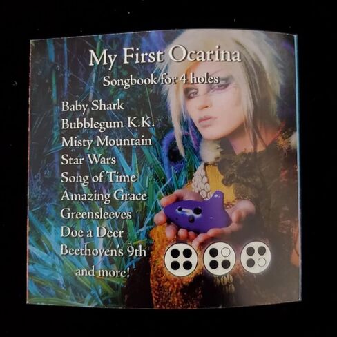 قلادة 4 فتحات Ocarina - تصميم الفراولة - السيراميك - سوبرانو F - قلادة الناي - Focalink - رفيق مثالي للسفر - مجوهرات يمكنك أن تلعب - موازين وأغاني وتعليمات مجانية in Kuwait