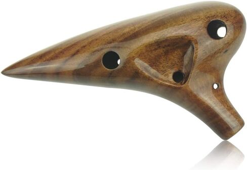 12 Hole Wooden Ocarina Alto C Acacia Wood Wd12002 Music Instrument Gift Idea in Saudi Arabia