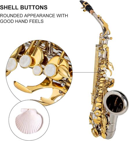 Btuty Eb Alto Saxophone Brass E Flat Sax Blue Saxophone 802 مفتاح نوع آلة النفخ الخشبية ساكسفون أزرق مع قضيب تنظيف قفازات قماشية وحزام مبطن in Saudi Arabia